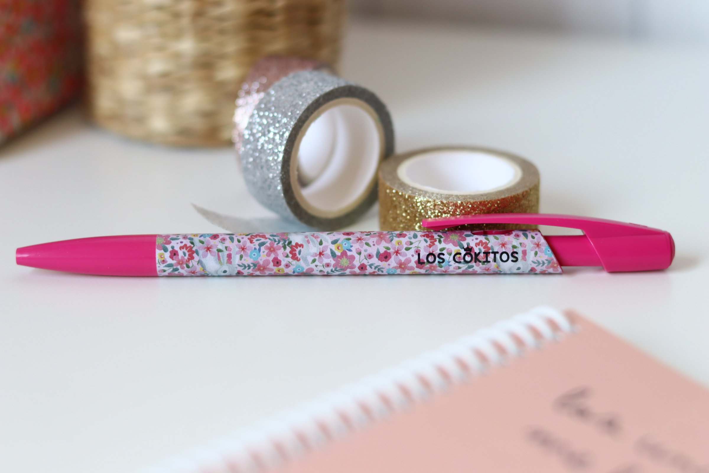 Bloc de notas y bolígrafo Liberty rosa - Imagen 5