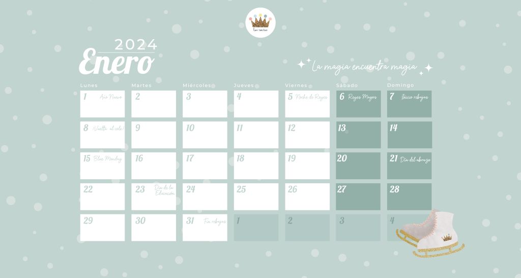 Calendario enero: cumple tus propósitos